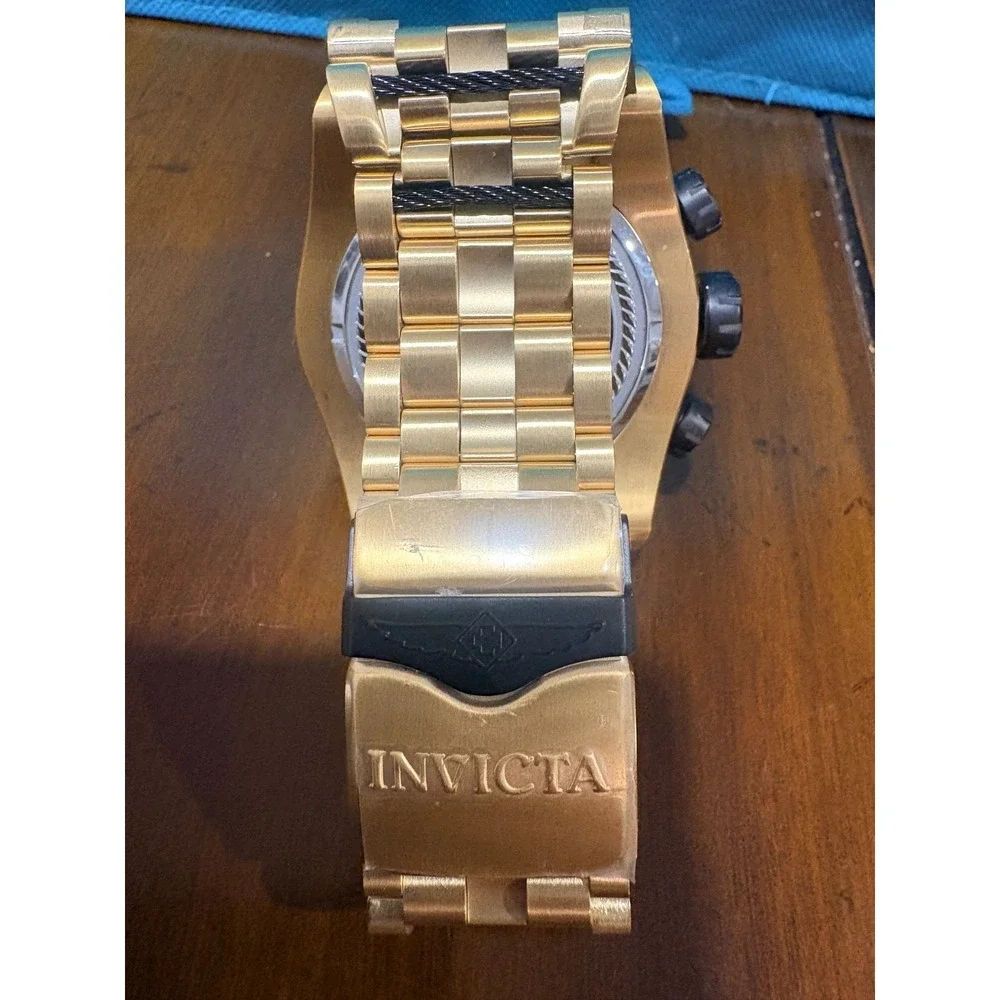 Invicta Reserve Bolt Zeus 12737 Swiss Chronograph Gold Black 53mm Watch